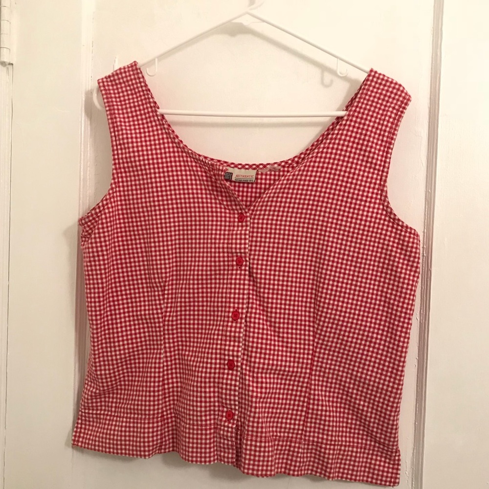 Red gingham tank